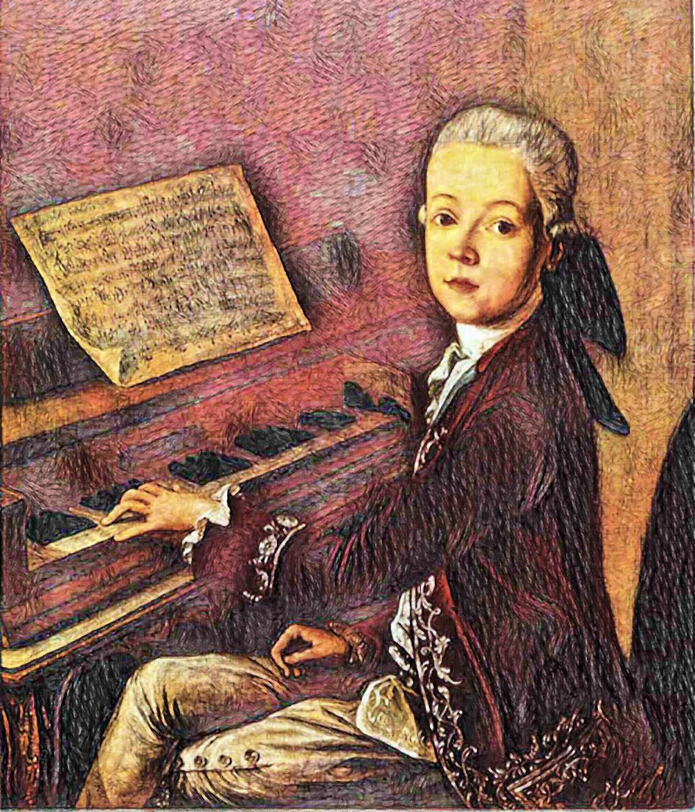 Вольфганг амадей моцарт фото в детстве